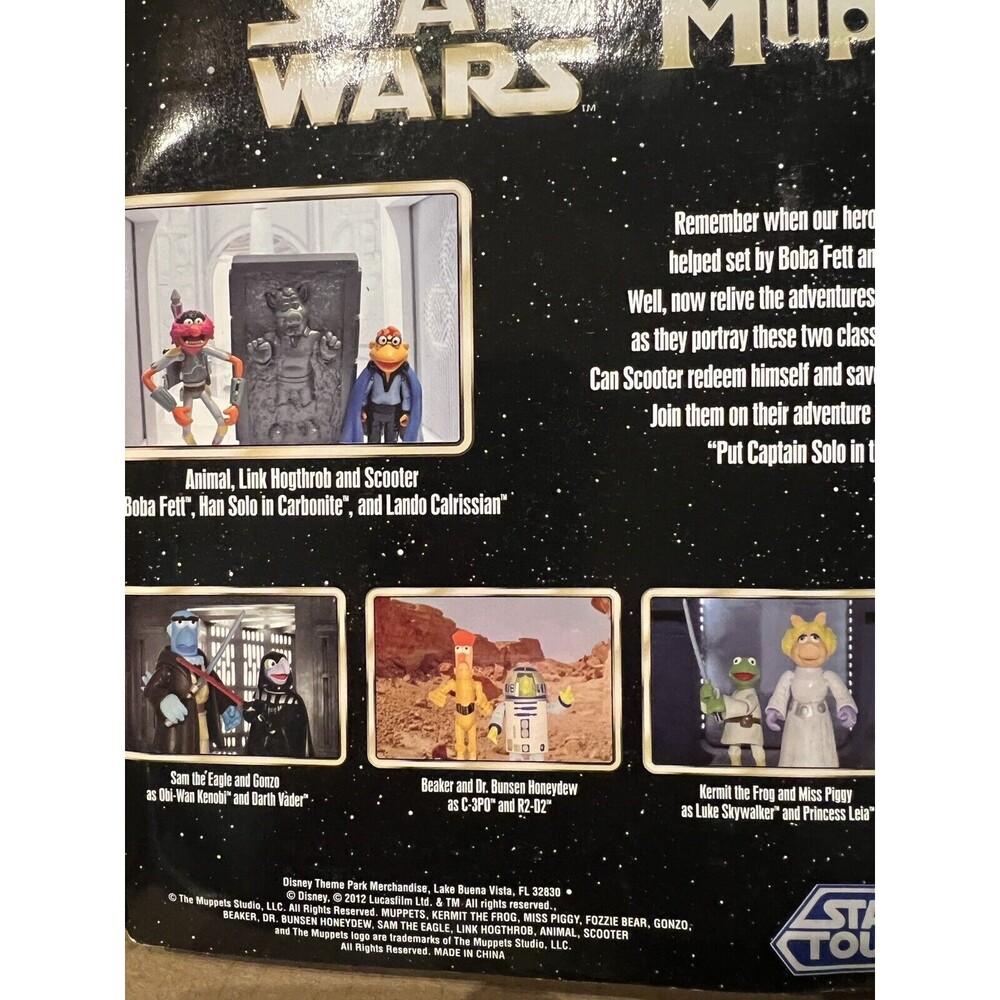 Star Wars The Muppets Animal Link Hogthrob Scooter as Boba Fett Han Solo NEW NWT - Picture 8 of 8